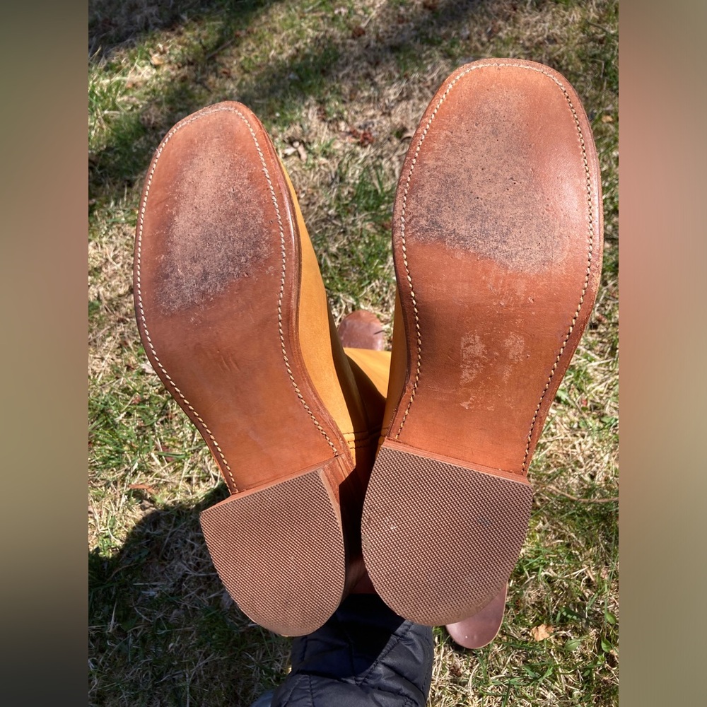 Frye Made in USA Vintage Frye Campus Boots Banana Leather 11 D 3M18774 2951 W - Picture 16 of 17